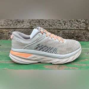 Hoka One One Bondi 7 Size 8.5 Womens Running Shoes 1110519 HMSH Sneakers